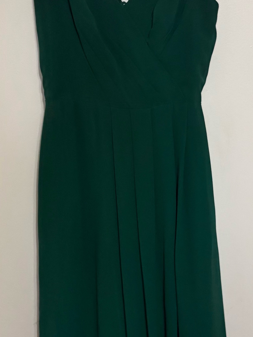 Deep Green Sleeveless Maxi Dress With V-Neck